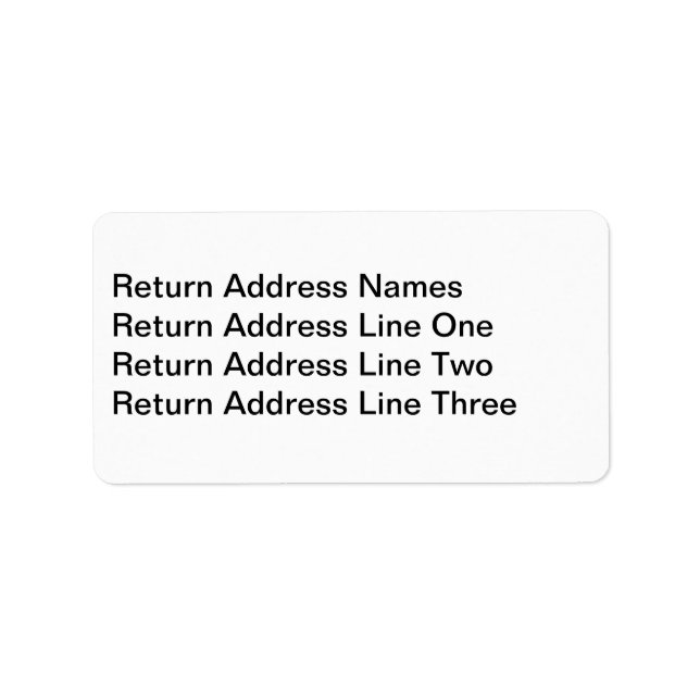 Address label for RSVP card envelopes (Front)