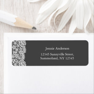 Address Labels, Address Stickers, Lace, Vintage