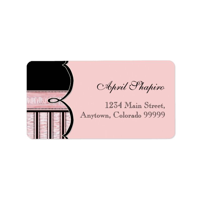 Address Labels - Baby Shower French Bow and Dots (Front)