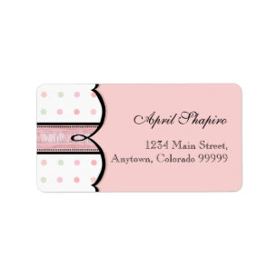 Address Labels - Baby Shower French Bow and Dots