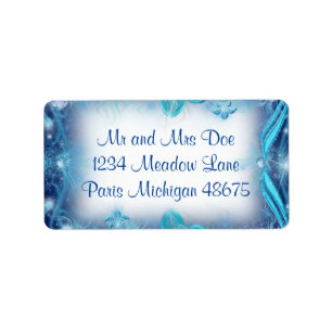 Address Labels/Blue Abstract Label