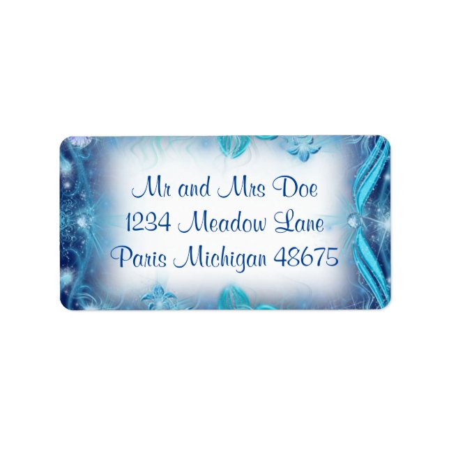 Address Labels/Blue Abstract Label (Front)