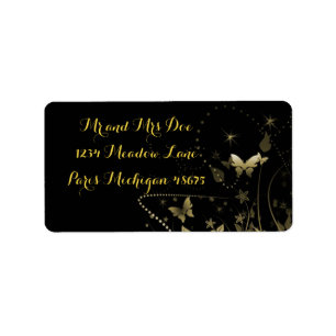 Address Labels/Butterflies and Swirls Label