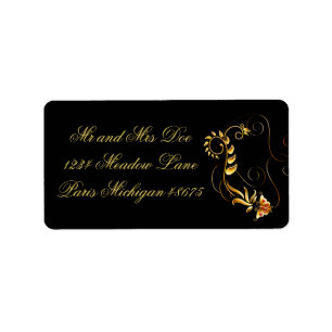 Address Labels/Butterfly and Swirls Label