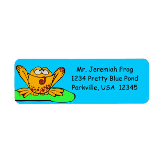 Address Labels, Cute Orange Frog Cartoon