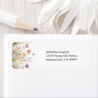 Address Labels, Flower Floral Address Stickers