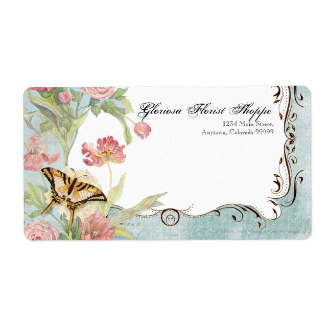 Address Labels - Les Fleur Pavoine - Wedding (Front)