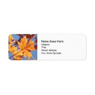 Address Labels Name Labels Autumn Leaves