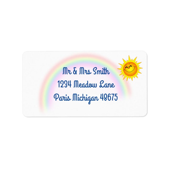 Address Labels/Rainbow and Sun Label (Front)