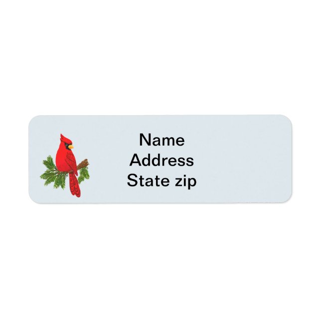 Address labels red cardinal (Front)