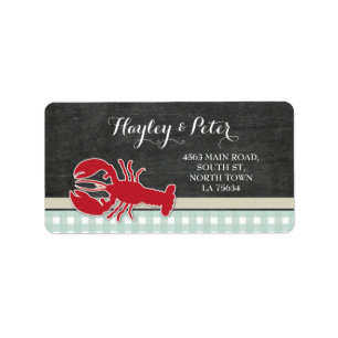 Address Labels Stickers Wedding Crawfish Lobster