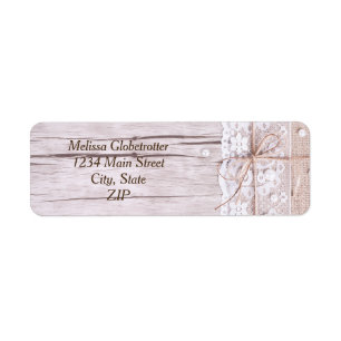 Address Labels--Wood & Lace