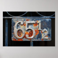 Address Number Plaque, Sixty-five and a Half