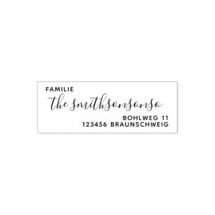 Address Personal Name Familie Self-inking Stamp