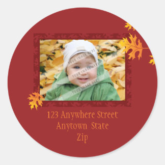 ADDRESS PHOTO STICKER :: mache leaves 1A