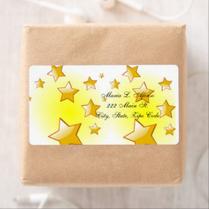 Address Return Labels Yellow Stars
