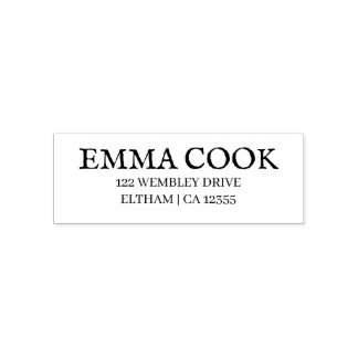 Address Rubber Stamp | Script Self Addressed Stamp