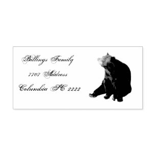 Address Self Ink Rubber Stamp/Bear II design Self-inking Stamp