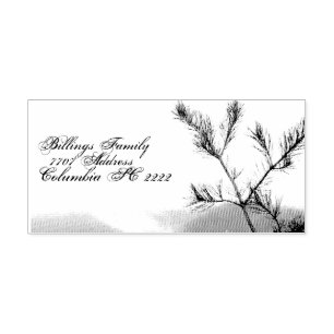 Address Self Ink Rubber Stamp w/Mountain Pine