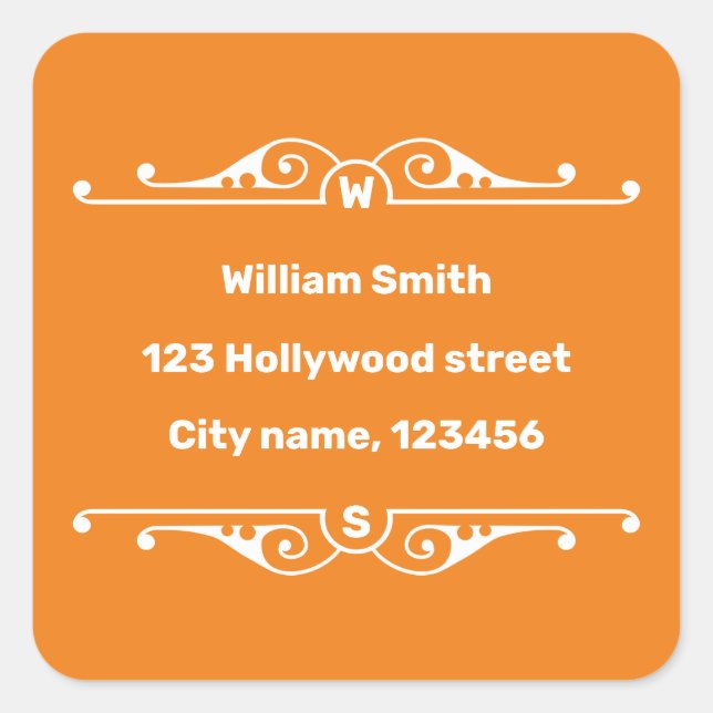 Address Square Sticker (Front)