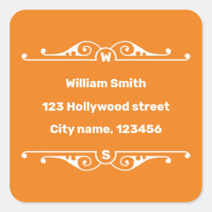 Address Square Sticker