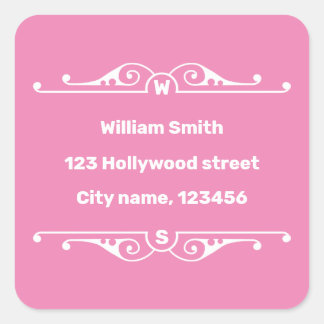 Address Square Sticker