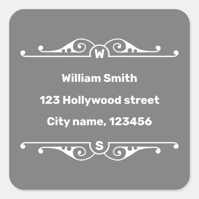 Address Square Sticker (Front)