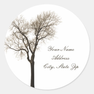 Address Sticker - Bare Tree Silhouette