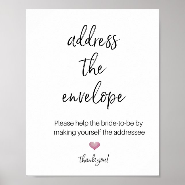 ADDRESS THE ENVELOPE FOR SHOWER poster (Front)