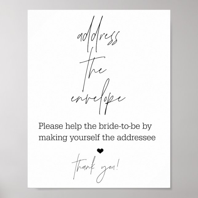 ADDRESS THE ENVELOPE FOR SHOWER poster (Front)