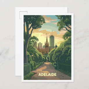 Adelaide Australia Art Vintage Travel Postcard