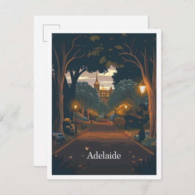 Adelaide Australia Art Vintage Travel Postcard (Front/Back)