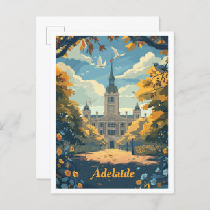 Adelaide Australia Art Vintage Travel Postcard