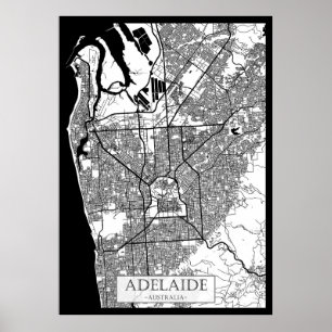 Adelaide Australia City Map Poster