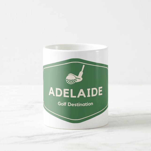 Adelaide Australia - Golf Course Destination Logo Coffee Mug (Center)