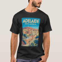 Adelaide Australia Illustration Travel Art Vintage