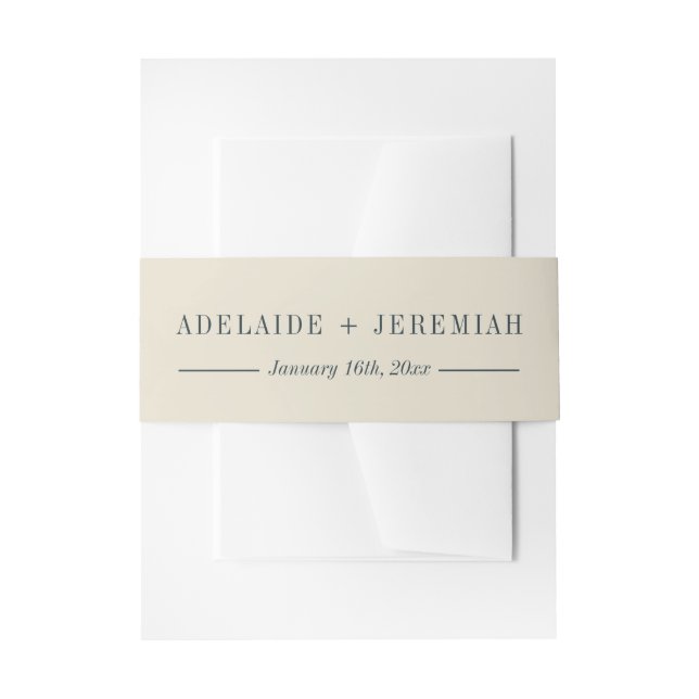 Adelaide | Curated Colours | Wedding Invitation Belly Band (Front Example)