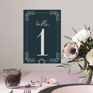 Adelaide Frame Curated Colours Wedding Invite Table Number