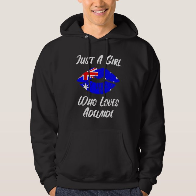 Adelaide Lips Mouth Love Australian Flag Hoodie (Front)
