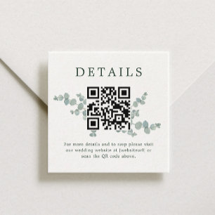 Adelaide Wedding QR Code Enclosure Card