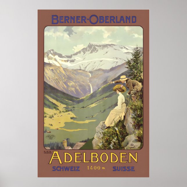 Adelboden Berner Oberland Switzerland Swiss Suisse Poster (Front)