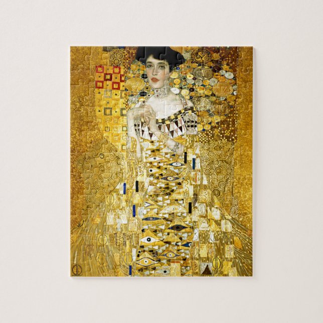 Adele Bloch-Bauer I by Gustav Klimt Art Nouveau Jigsaw Puzzle (Vertical)