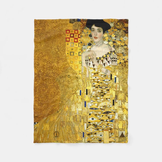 Adele Bloch-Bauer I by Gustav Klimt Fleece Blanket (Front)