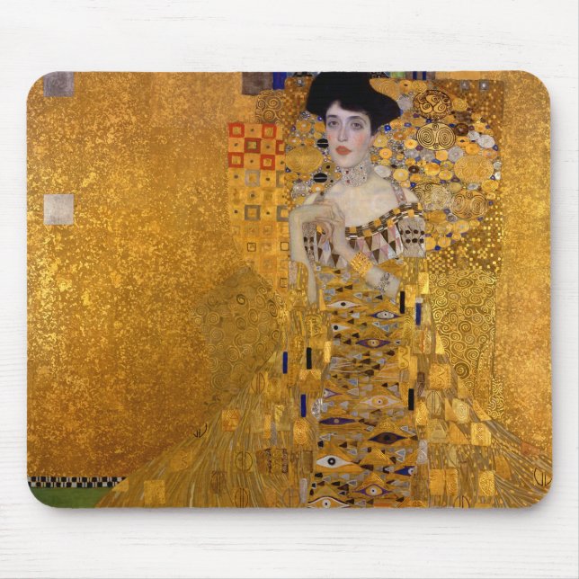 Adele Bloch-Bauer's Portrait by Gustav Klimt 1907 Mouse Pad (Front)