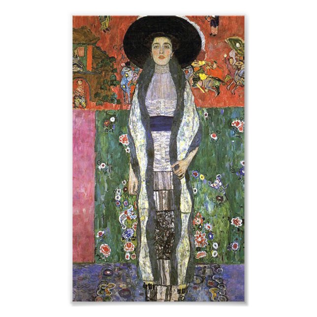 Adele Bloch by Gustav Klimt art nouveau art Photo Print (Front)