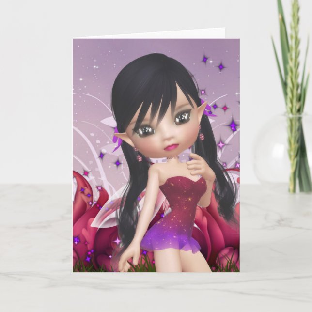 Adele Fairy Greetings Card (Front)