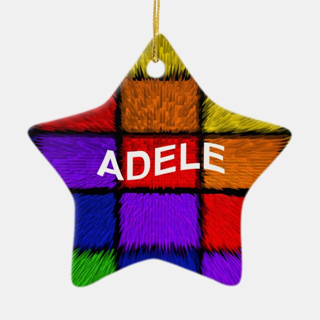 ADELE ( female names ) Ceramic Tree Decoration (Front)