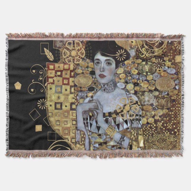Adele Klimt Throw Blanket (Front)