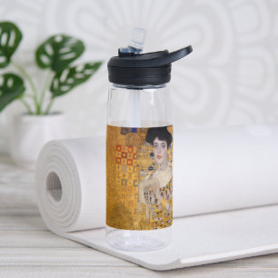 Adele, Lady in Gold by Gustav Klimt, Vintage Water Bottle