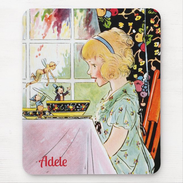 ADELE ~ Vintage art ~ Johnny Gruelle ~ Fairies  Mouse Pad (Front)